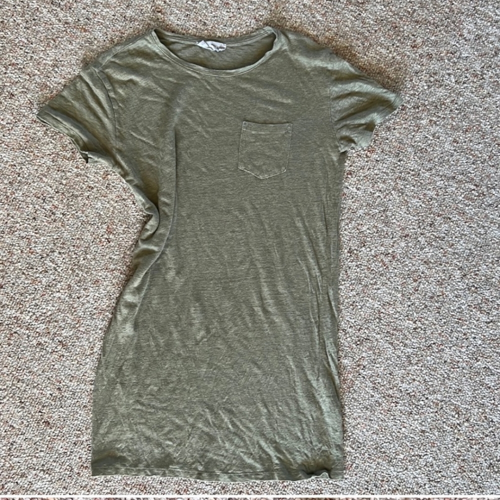 Everlane Green T-Shirt Dress Size Small